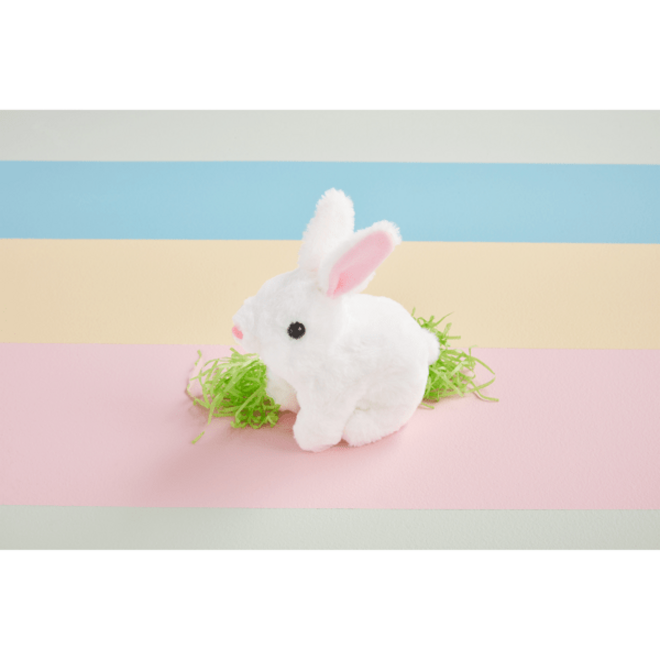 White Plush Hopping Bunny