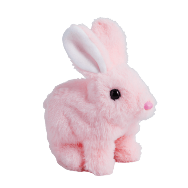 Pink Plush Hopping Bunny