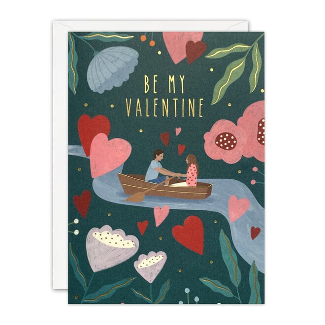 Rowing Boat Valentine Card