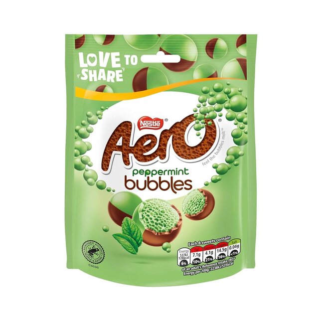Aero Peppermint Bubbles Pouch 92g