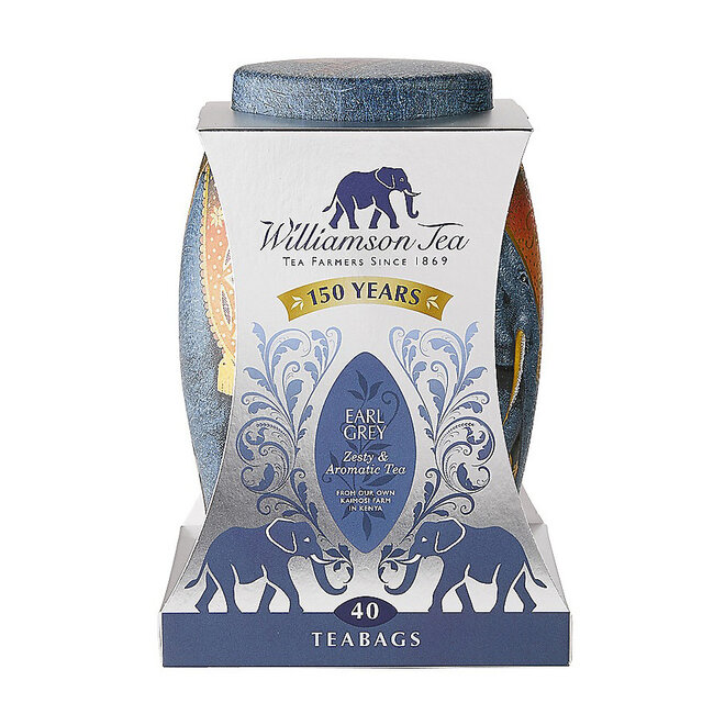 Williamson Tea Earl Grey Elephant Caddy Tea 40s