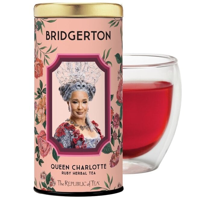 Republic of Tea Bridgerton Queen Charlotte Ruby Herbal Tea 36s