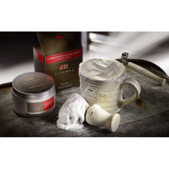 Sandalwood & Bergamot Shaving Cream Jar