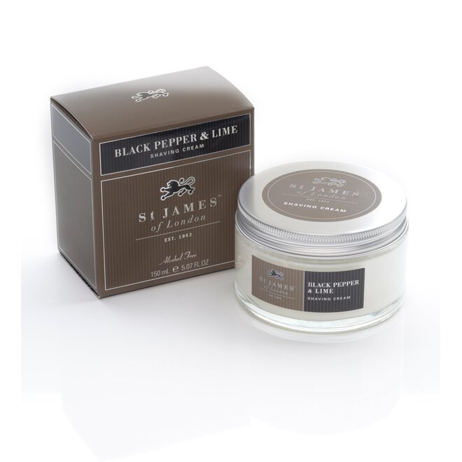 St. James of London Black Pepper & Lime Shaving Cream Jar