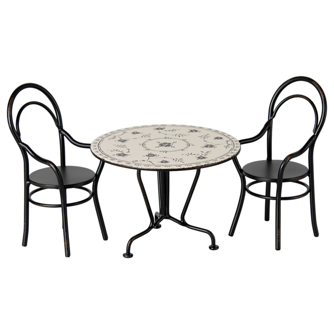 Dining Table Set & 2 Chairs, Miniature