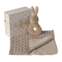 Rabbit Rattle Set - Cream Peach
