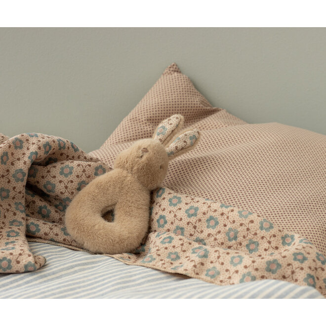 Rabbit Rattle Set - Cream Peach