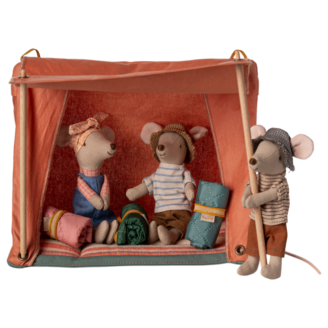 Happy Camper Tent, Mouse - Red