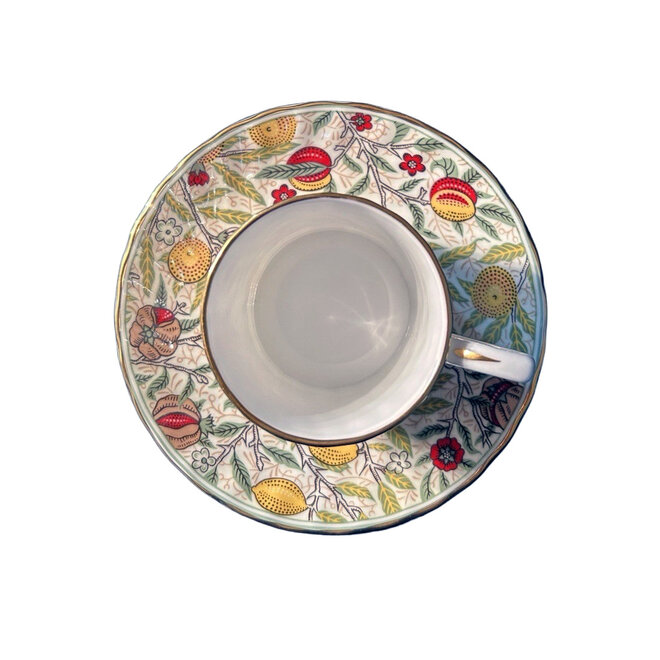 William Morris Pomegranate Demitasse Cup & Saucer