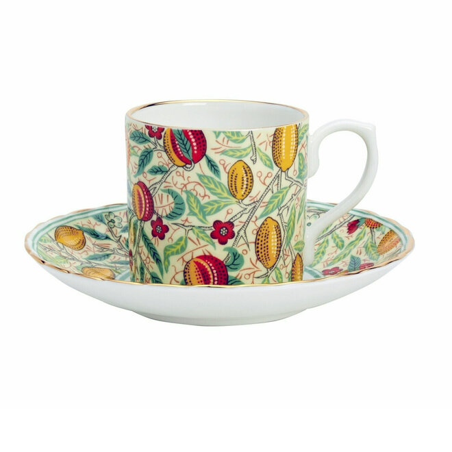William Morris Pomegranate Demitasse Cup & Saucer