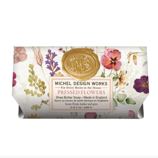 Michel Pressed Flowers Large Bath Soap Bar