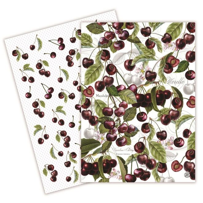 Michel Dark Cherry Kitchen Towel Set