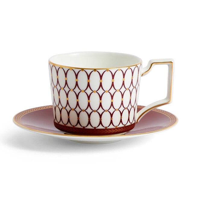 Renaissance Red Teacup & Saucer