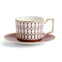 Renaissance Red Teacup & Saucer