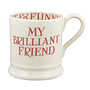 Pink Toast My Brilliant Friend 1/2 Pint Mug
