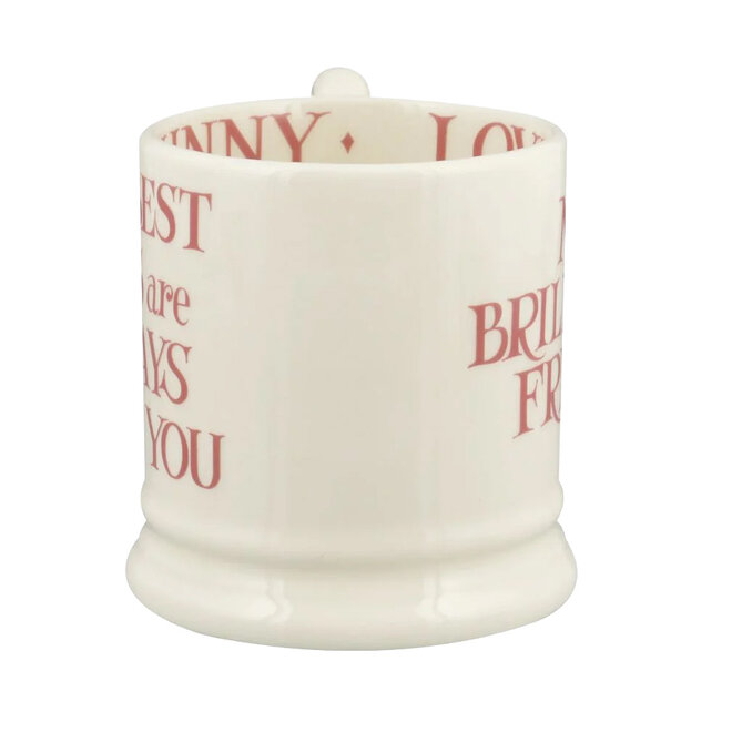 Pink Toast My Brilliant Friend 1/2 Pint Mug