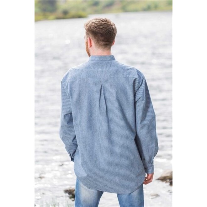 Blue & White Vintage Grandfather Shirt