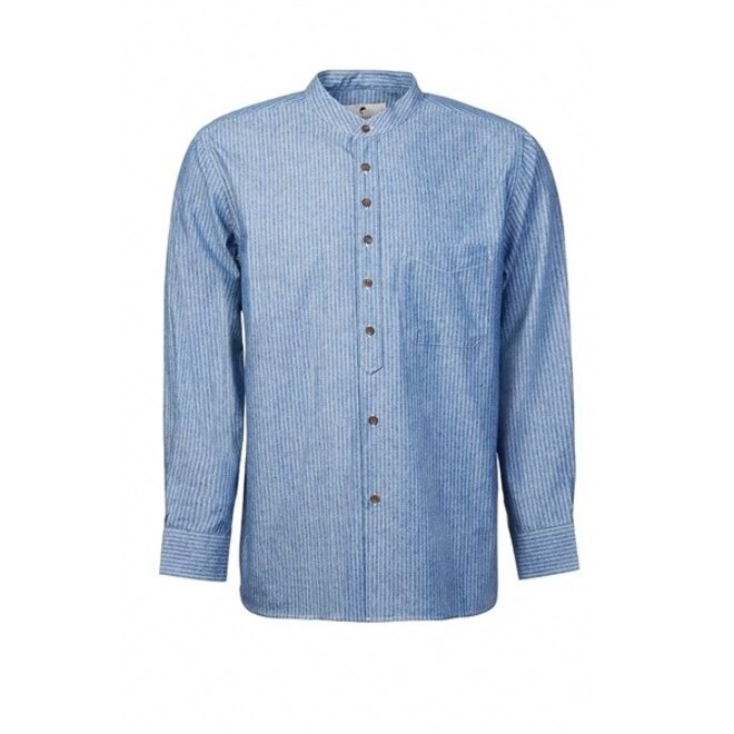 Blue & White Vintage Grandfather Shirt