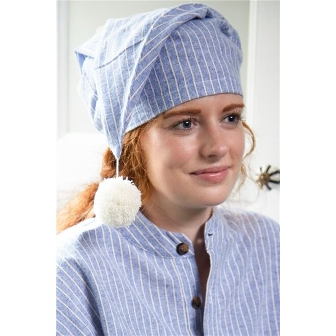 Navy, Blue & White Stripe Blarney Nightcap