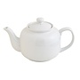 6 Cup White Teapot with Stainless Steel Infuser