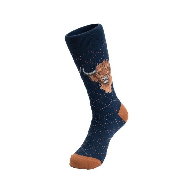 'Highland Heathers' Highland Cow Men's Socks