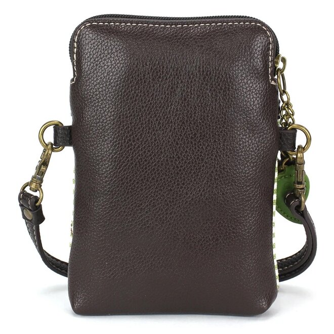 Highland Cow Crossbody Cellphone Bag - Green Stripes