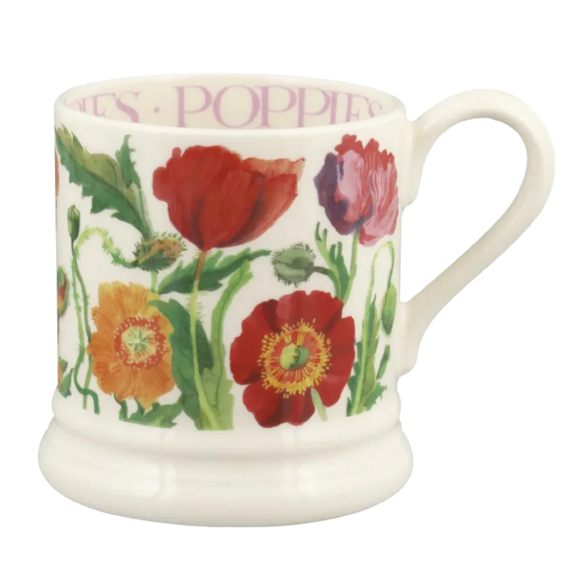Flowers Poppy 1/2 Pint Mug