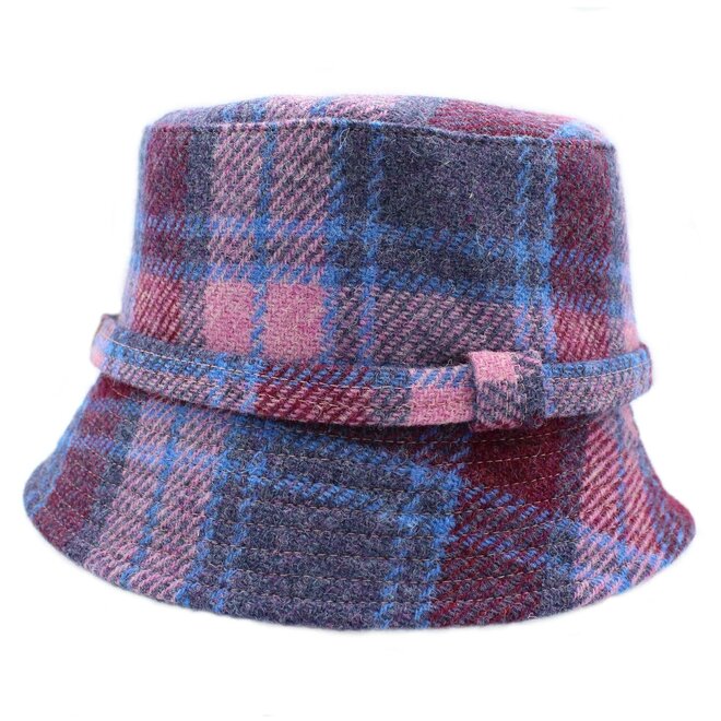 Ashkirk Harris Tweed Ladies Bucket Hat Forget Me Not