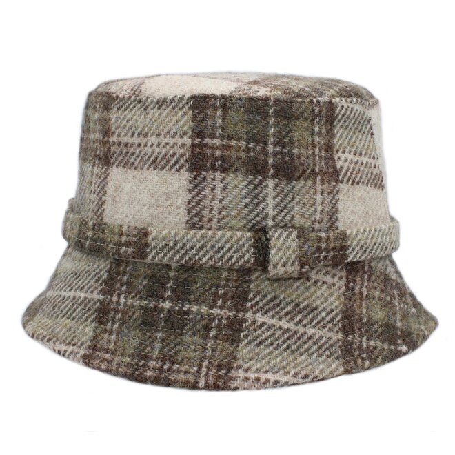 Ashkirk Harris Tweed Ladies Bucket Hat Oat