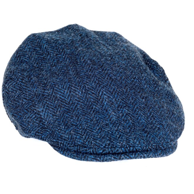 Highland Harris Tweed Flat Cap Midnight
