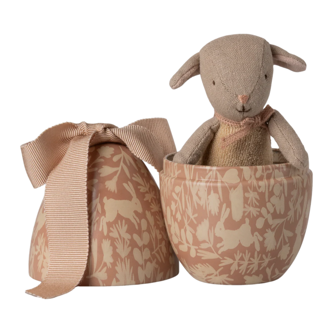 Easter Egg with Micro Lamb, Small - Powder