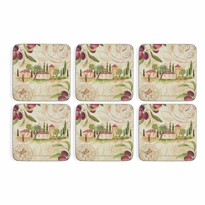 Pimpernel Olive Orchard Coasters