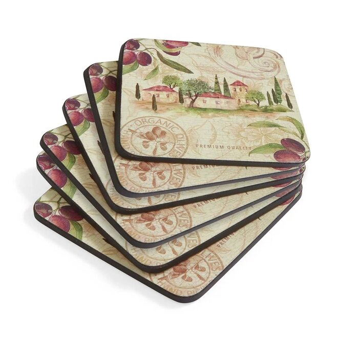 Pimpernel Olive Orchard Coasters