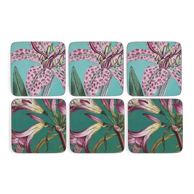 Pimpernel Botanic Garden Flora & Fauna Coasters