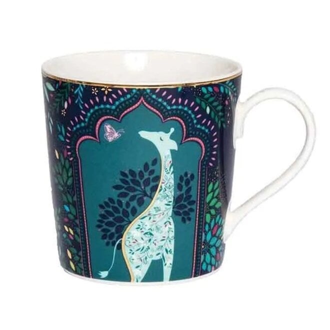 Sara Miller India Giraffe's Courtyard Mug