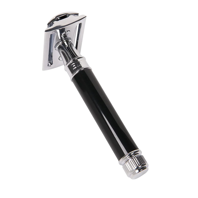 DE Safety Razor with Ebony Handle