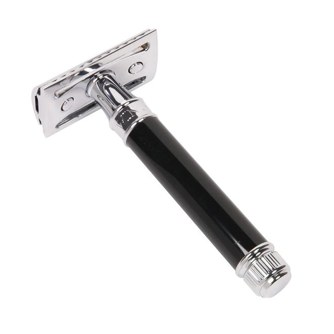DE Safety Razor with Ebony Handle