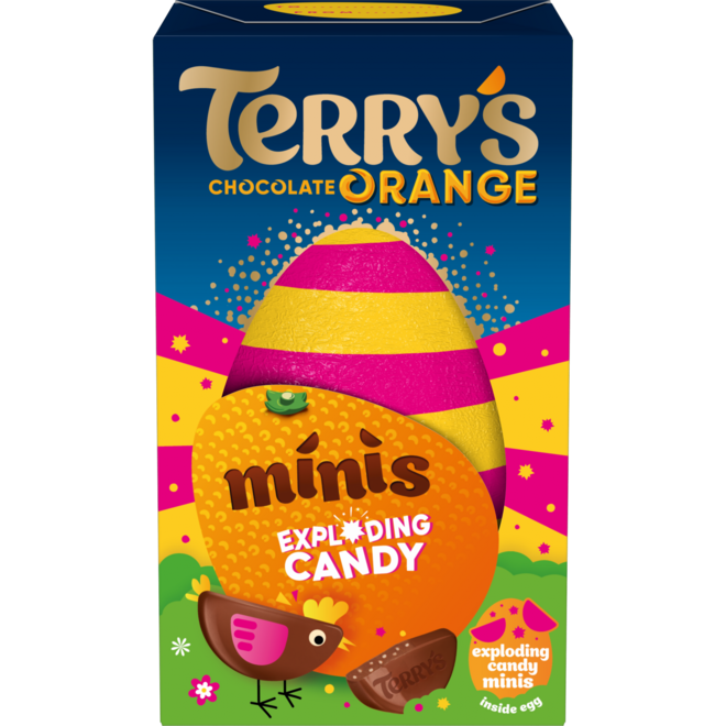 Terry's Chocolate Orange Popping Candy Minis Small Egg 91g