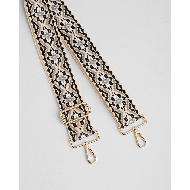 Black & Stone Tapestry Strap
