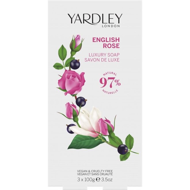 Yardley London English Rose Luxury Soap Set