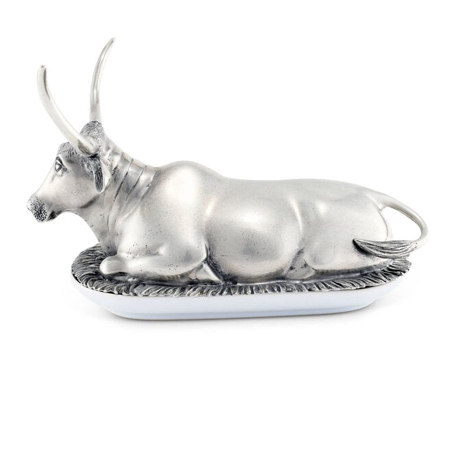 Pewter Longhorn Steer Butter Dish