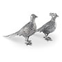 Pewter Pheasant Statuettes Pair
