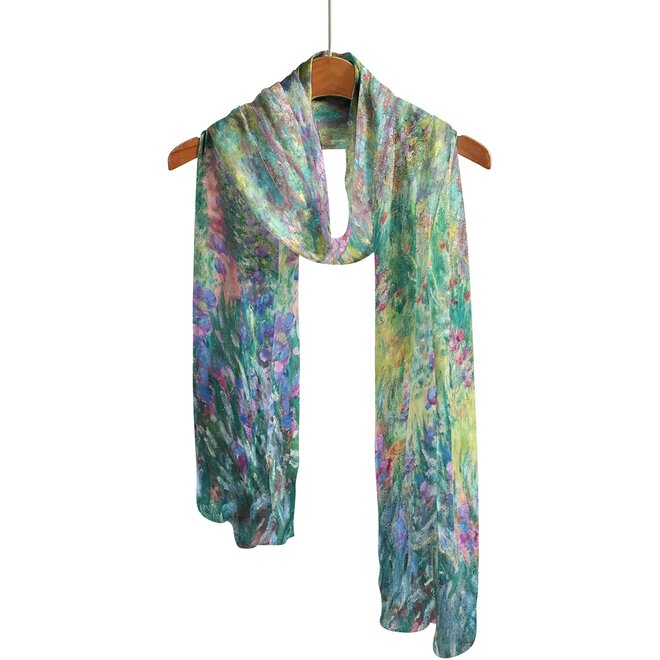 Monet's "Garden at Giverny" Sheer Scarf