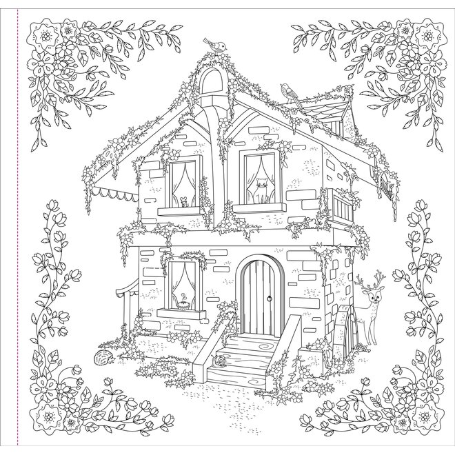 Cottagecore Adult Coloring Book