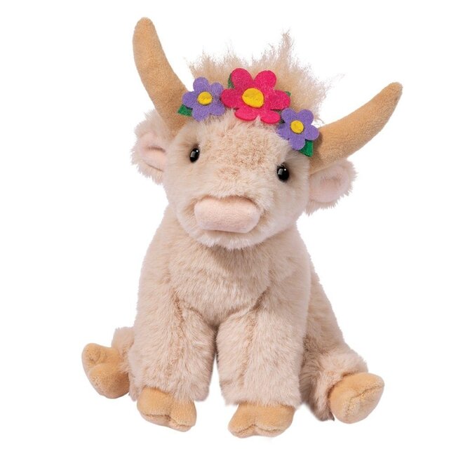 Laddie Mini Soft Highland Cow With Flower Crown