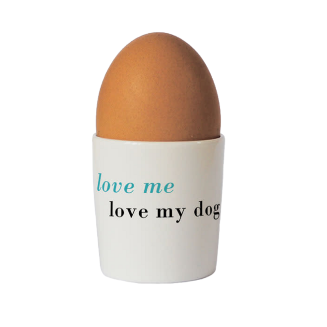 Happiness Egg Cup (Turquoise Dog)