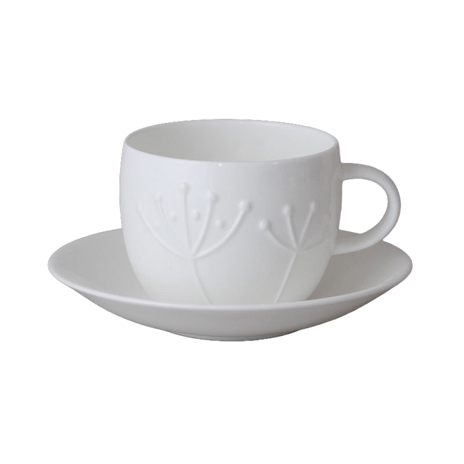 Plum Sprig Teacup & Saucer