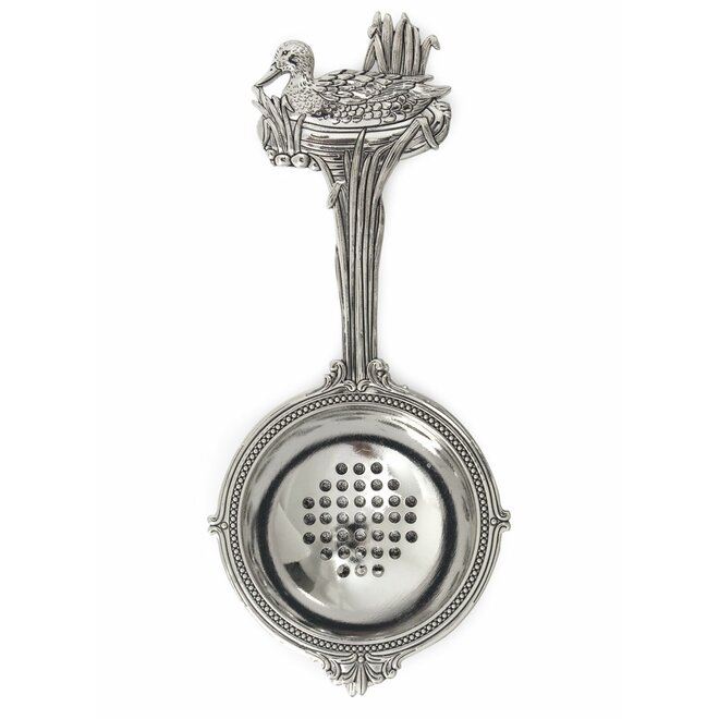 Duck on Nest Tea Strainer With Bowl