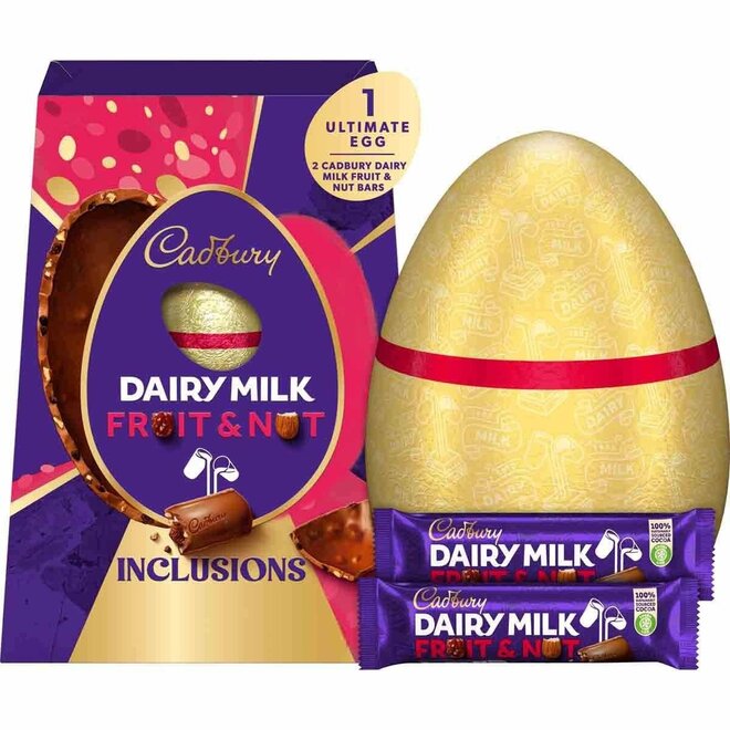 Cadbury Fruit & Nut Inclusions Ultimate Egg 398g