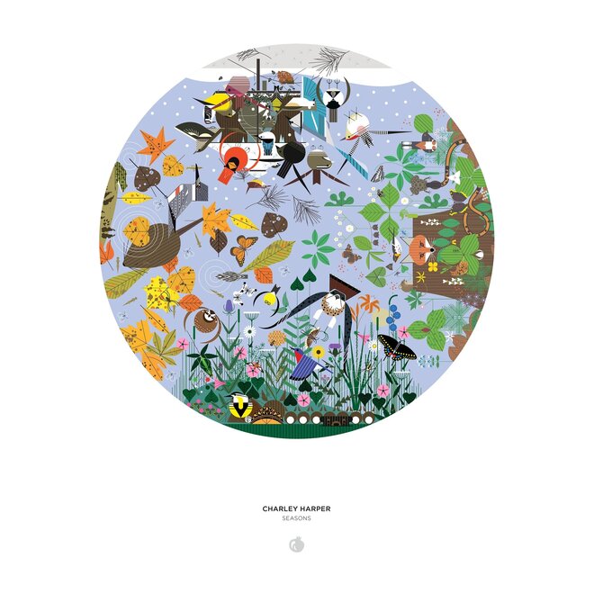 Charley Harper: Seasons 1000-Piece Circular Puzzle